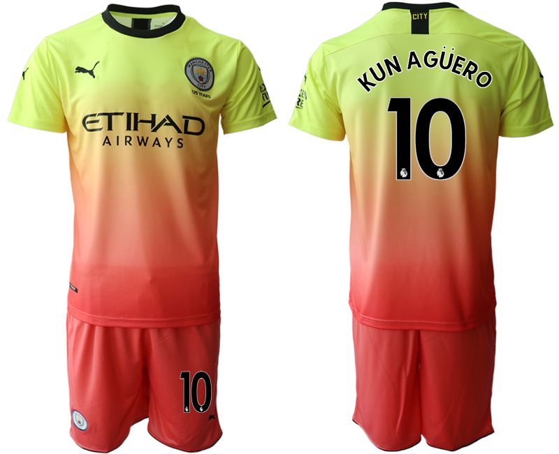 Men 2019-2020 club Manchester City away #10 yellow Soccer Jerseys